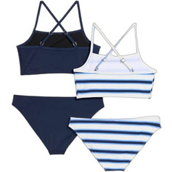 Bonprix Σετ Παιδικά Μαγιό Bikini Set για Κορίτσι Navy Μπλε Λευκό Royal Blue 972466