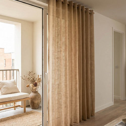 Premier Κουρτίνα Παραθύρου με Τρουκς 140x260 Marilu 20.00.12385 Dark Beige