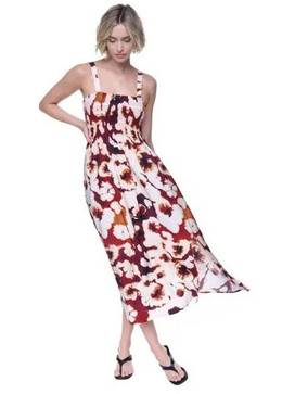 DKNY Midi Καλοκαιρινό Βραδινό Φόρεμα Λευκό P62B0EFL-G8B