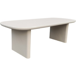 HomeMarkt Azami Οβάλ Τραπέζι Κήπου Τσιμέντο Μπεζ 300x112x75cm HM6601.02