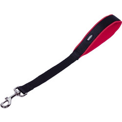 Nobby Hand Loop Classic Preno Λουρί Σκύλου 0.45m x 25mm Μαύρο Κόκκινο