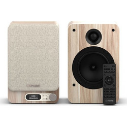 Pure Classic DAB+ & FM Αυτοενισχυόμενα Ηχεία με Bluetooth 40W (Ζεύγος) Cotton White