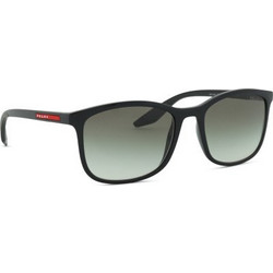 Prada PSA08S 1AB0A7 Ανδρικά Γυαλιά Ηλίου Τετράγωνα Κοκάλινα Μαύρα με Πράσινο Φακό