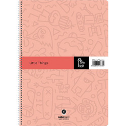 Salko Little Things Σπιράλ Τετράδιο Ριγέ B5 90 Φύλλων 3 Θεμάτων Διάφορα Σχέδια 4833