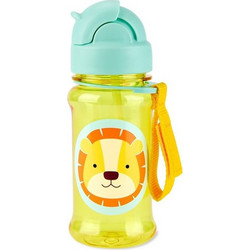 Skip Hop Lion Παιδικό Παγούρι Πλαστικό BPA Free με Καλαμάκι Κίτρινο 355ml