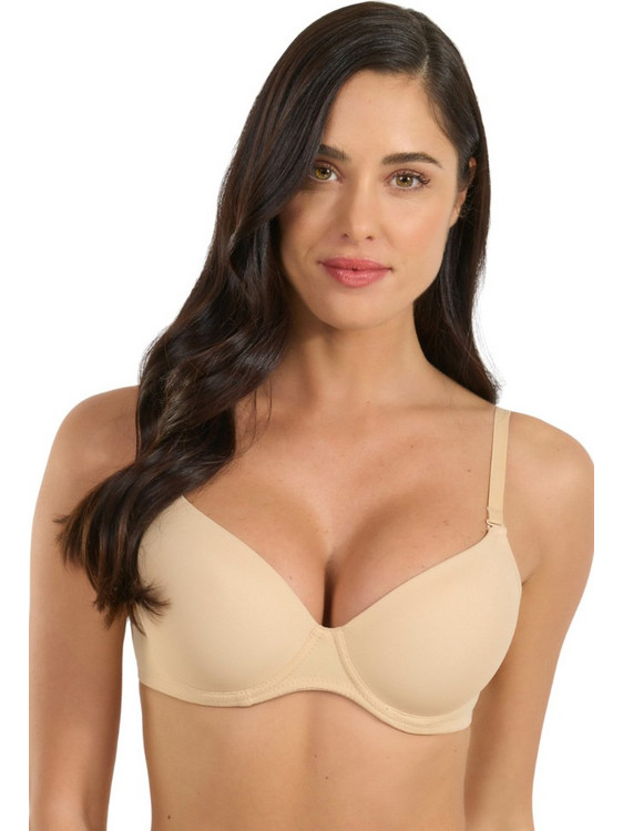 Spiman Σουτιέν Balconette Push Up με Μπανέλα Μπεζ 348