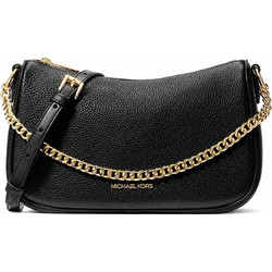 Michael Kors Γυναικεία Τσάντα Χιαστί Δερμάτινη Μαύρη με Στενό Λουρί 35F4G1QC6L-BLA