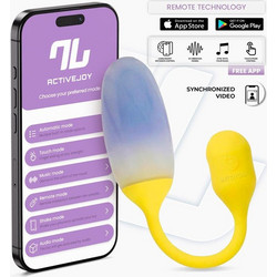 IntoYou NexEgg Δονητής Egg για Ζευγάρια με App Control 21.6cm Μπλε Κίτρινο