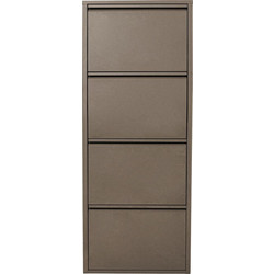 Kare Design Παπουτσοθήκη Μεταλλική Caruso 4 Καφέ Γκρι M50xΠ15xΥ136cm KA-71455
