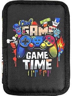 Justnote Joystick Gametime Κασετίνα Γεμάτη με 2 Θήκες Μαύρη 50-3151