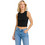 JDY Γυναικείο Καλοκαιρινό Crop Top Ριπ Σοκολατί 15352287