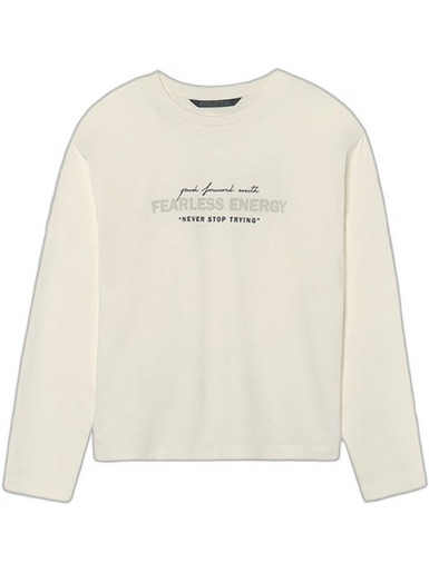 Mayoral Παιδικό T-Shirt Μακρυμάνικο Μπεζ 16-07050-087