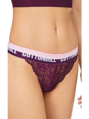 Cottonhill Γυναικείο Slip με Δαντέλα Μπορντό CH0505-22