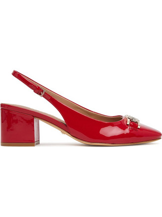 Guess Calide2 Γόβες Slingback Λουστρίνι με Χοντρό Χαμηλό Τακούνι Κόκκινες FLTCL2PAF05