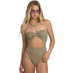 Billabong Ολόσωμο Μαγιό Μονοκίνι Strapless Χακί Πορτοκαλί 24O301608-YBB