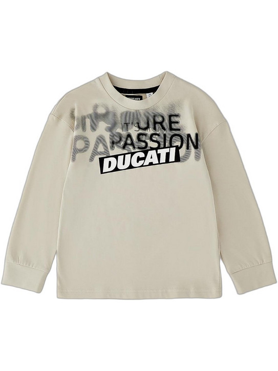 Ducati Παιδικό T-Shirt Μακρυμάνικο Μπεζ GH608-421