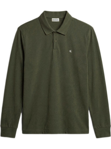 Calvin Klein Ανδρική Μπλούζα Polo Μακρυμάνικη Χακί LV04RH263G-LI1