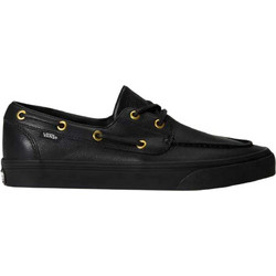 Vans Eyelet Ανδρικά Μοκασίνια Boat Shoes Δερμάτινα Μαύρα VN000Z11CJK1