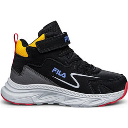Fila Strong 4V Παιδικά Sneakers Μποτάκια Μαύρα Κίτρινα 3AF63005-055