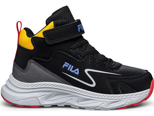 Fila Strong 4V Παιδικά Sneakers Μποτάκια Μαύρα Κίτρινα 3AF63005-055