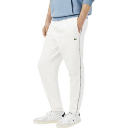 Lacoste Ανδρικό Παντελόνι Φόρμας με Λάστιχο Λευκό XH0883-L70V