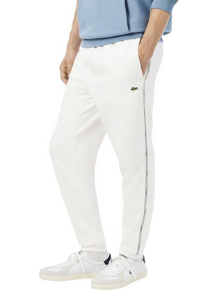 Lacoste Ανδρικό Παντελόνι Φόρμας με Λάστιχο Λευκό XH0883-L70V