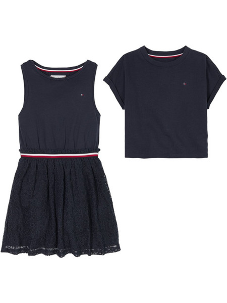 Tommy Hilfiger Παιδικό Φόρεμα Navy Μπλε KG0KG08333C1GΜΠΛΕ-907