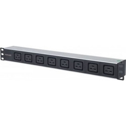 Manhattan 163613 Πολύπριζο για Καμπίνες Rack 1U 19"