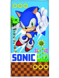 Sonic Παιδική Πετσέτα Θαλάσσης Γαλάζια 70x140cm 6194228515523