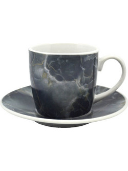 Ankor Σετ Φλιτζάνια Espresso & Ελληνικού Καφέ Πορσελάνης Μπλε 110ml 6τμχ 832934