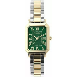 Timex Γυναικείο Ρολόι με Ασημί Χρυσό Μεταλλικό Μπρασελέ TW2Y72000