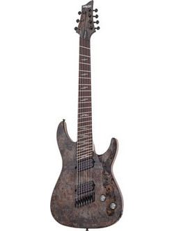 Schecter Omen Elite-7 Multiscale Ηλεκτρική Κιθάρα ST Style με Μαγνήτες HH & Ταστιέρα Rosewood 7 Χορδών Charcoal