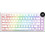 Ajazz AK820 V2 Pro Ασύρματο Μηχανικό Gaming Πληκτρολόγιο TenKeyLess με White Peach Διακόπτες RGB White