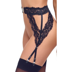 Cottelli Ζαρτιέρες με Δαντέλα See Through Μαύρες 23405421111