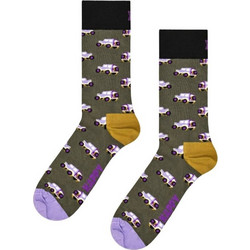 Happy Socks SUV Ανδρικές Κάλτσες Ψηλές με Σχέδια Χακί P006393