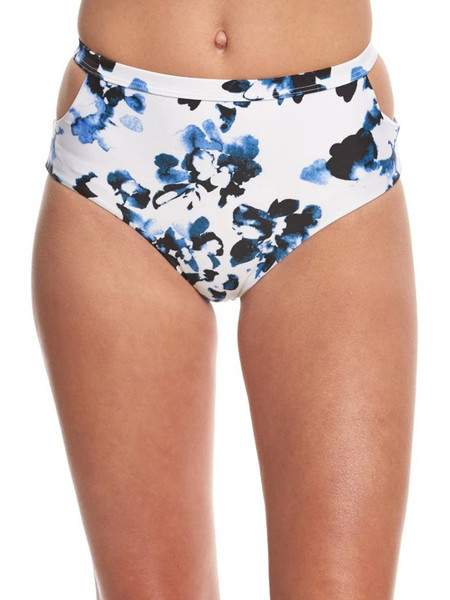RVCA Ψηλόμεσο Bikini Slip Floral Λευκό Μπλε C3SWSIRVP7-1260