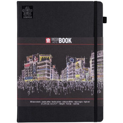 Sakura Sketchbook A4 140gr/m² 80 Μαύρα Φύλλα