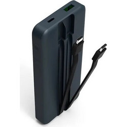Port Designs 907006 Power Bank 10000mAh με Ενσωματωμένο Καλώδιο USB-C Black