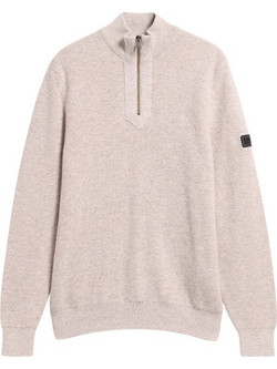 Barbour Ανδρικό Πουλόβερ με Φερμουάρ Μπεζ MKN1612-GY35