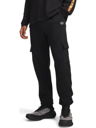 Under Armour Ανδρικό Παντελόνι Φόρμας Fleece με Λάστιχο Μαύρο 6013443-008