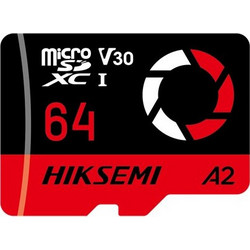 HIKSEMI microSDXC 64GB Class 10 U3 V30 UHS-I A2 180MB/s
