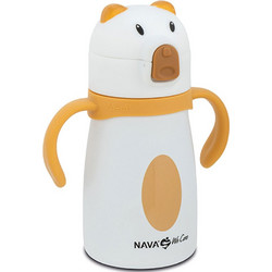 Nava We Care Polar Bear Παιδικό Παγούρι Θερμός Ανοξείδωτο BPA Free Λευκό 300ml