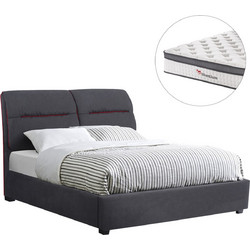 HomeMarkt Kendra Κρεβάτι Διπλό Υφασμάτινο με Στρώμα 150x200cm HM10804