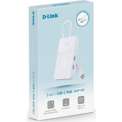 D-Link DUP-501 USB-C Docking Station με HDMI PD και Σύνδεση 2 Οθονών
