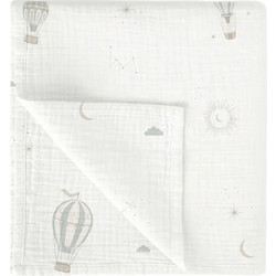 BimbiDreams Πάνα Αγκαλιάς από Μουσελίνα Λευκή 120x120cm 56453516