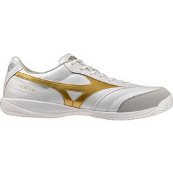 Mizuno Morelia Sala Pro IN Q1GA2613-50 Ποδοσφαιρικά Παπούτσια Σάλας Λευκά Χρυσά