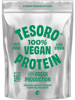 Tesoro 100% Vegan Peach Φυτική Πρωτεΐνη Χωρίς Λακτόζη 1kg