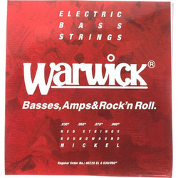 Warwick Red String Σετ 4 Χορδές Ηλεκτρικού Μπάσου Nickel Plated Steel 30-90" Extra Light Tension
