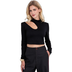Toi & Moi Γυναικείο Χειμερινό Crop Top Μαύρο 80-6666-225