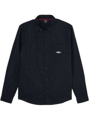 Quiksilver Ανδρικό Πουκάμισο Βαμβακερό Μακρυμάνικο Κανονική Γραμμή Μαύρο EQYWT046650